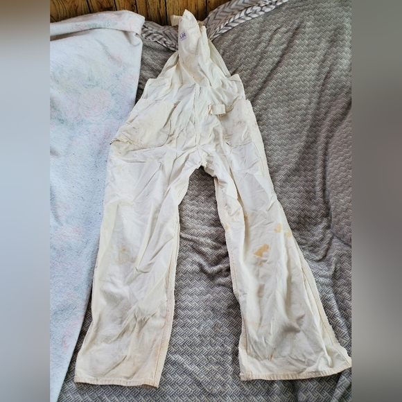 Lee Painter Bibs, Authentic Distressed 1960's/1970s, 36x28 - Picture 3 of 7